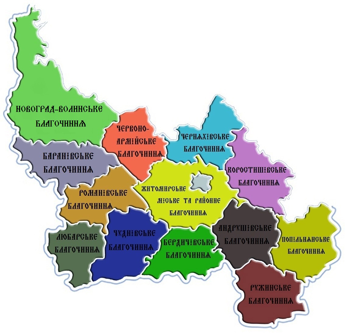 Карта Житомирської єпархії