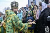 У Вербну Неділю митрополит Никодим звершив Божественну літургію у Свято-Благовіщенському соборі м. Коростишева.